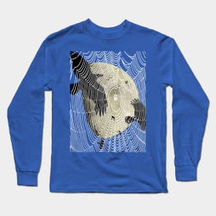 Halloween Moon Crows And Cobweb Long Sleeve T-Shirt